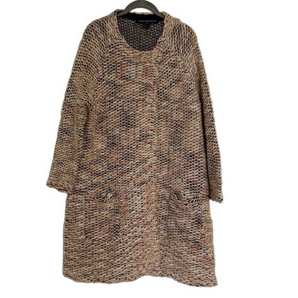 French Connection Textured Tan Coat - Picture 2 of 12